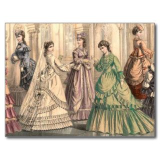 Victorian Bride and Attendants Postcards