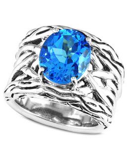 Balissima by EFFY Blue Topaz Weave Band Ring (5 3/4 ct. t.w.) in Sterling Silver   Jewelry & Watches