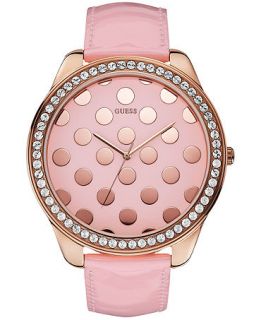 GUESS Womens Pink Patent Leather Strap Watch 51mm U0258L3   Watches   Jewelry & Watches