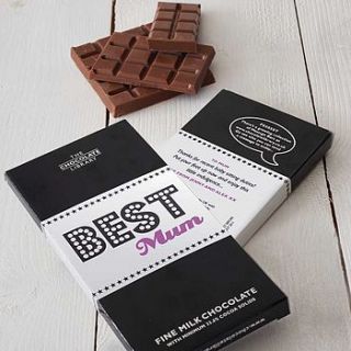 personalised 'best mum' chocolate bar by quirky gift library