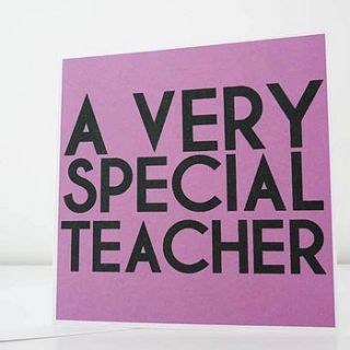 'special teacher' greetings card by my love lane