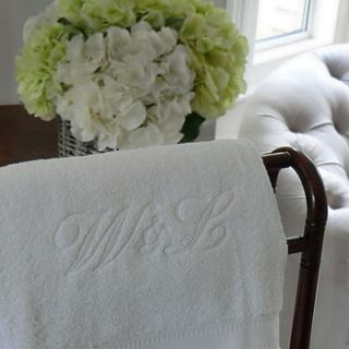 monogrammed towel by big stitch