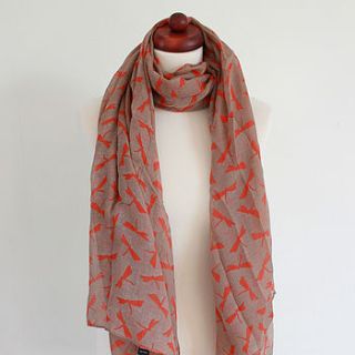 dragonfly printed scarf by house interiors & gifts
