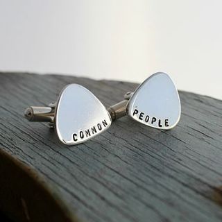 personalised plectrum cufflinks by posh totty designs boutique