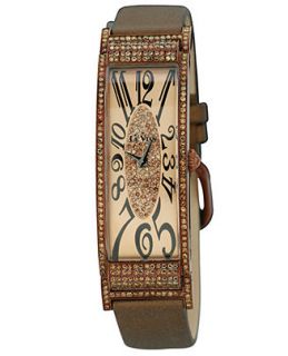Le Vian Watch, Womens Deco Estate Diamond (2 3/8 ct. t.w.) Brown Satin Strap 20x56mm   Watches   Jewelry & Watches