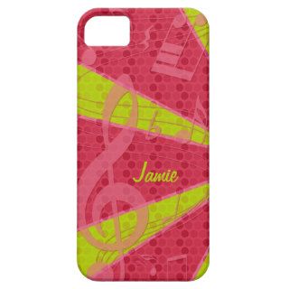 Red Green Polka Dots Music Notes iPhone 5 Case