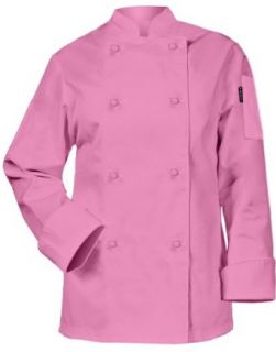 Newchef Fashion Pink Ladies Chef Coat Long Sleeves Chefs Jackets Clothing