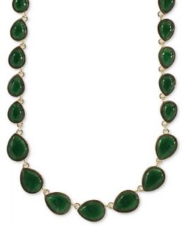 Jones New York Necklace, Worn Gold Tone Erinite Stone Collar Necklace   Fashion Jewelry   Jewelry & Watches