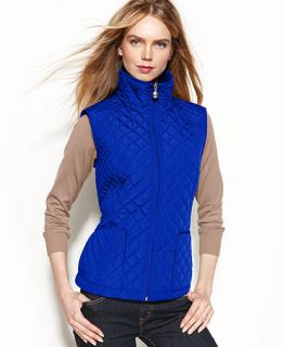 Calvin Klein Vest, Quilted Zip Front   Jackets & Blazers   Women