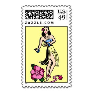 Tropical Hula Dancer Stamp