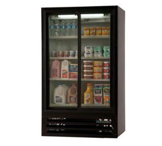 Beverage Air LV17 1 B 54 Pass Thru Refrigerated Merchandiser w/ 2 Sliding Doors, Black, 17.5 cu ft, Each Appliances