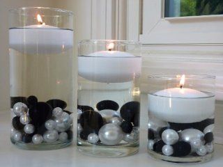 Wholesale Floating Candles   3" White Unscented   Set of 3 Candles  Floating Candle Vase Set