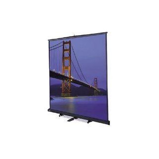 Da Lite Floor Model C, Portable, Heavy Duty Video Format Projection Screen with Gray Carpeted Housing, 87" x 116", 150" Diagonal, Matte White Surface Electronics