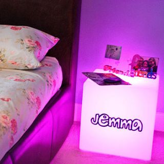 personalised child's cube light by jusi colour