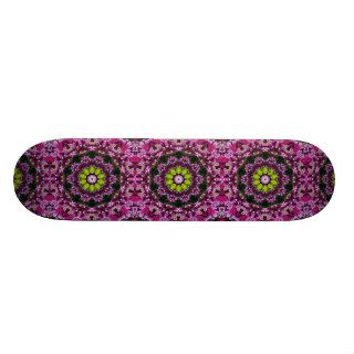 Abstract purple Flower Tile 63 Skateboards