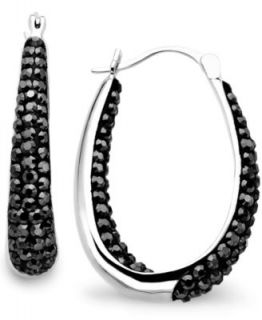 Kaleidoscope Sterling Silver Earrings, Crystal Hoop Earrings with Swarovski Elements   Earrings   Jewelry & Watches