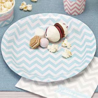 chevron paper plates by ginger ray