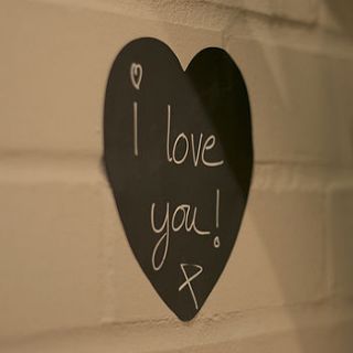 love notes heart chalkboard sticker by oakdene designs
