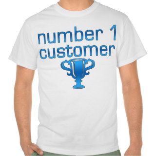 Number 1 Customer in Blue T shirts