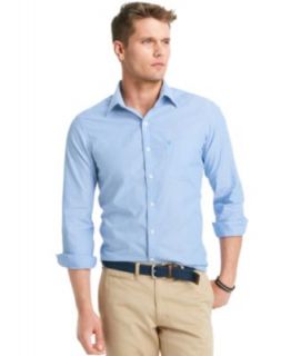 Izod Shirt, Essential Slim Fit Tattersall Check Shirt   Casual Button Down Shirts   Men