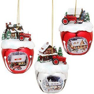 Farmall Sleigh Bells Ornaments (Set of 3)   Decorative Hanging Ornaments