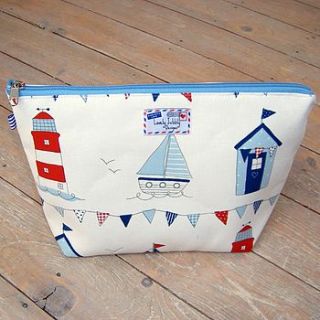 sail boats nautical toiletry wash bag by lovely jubbly