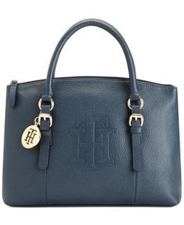 Tommy Hilfiger Trapunto Leather Convertible Zip Satchel   Handbags & Accessories