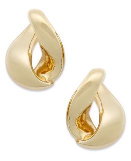 14k Gold Earrings, Foldover Stud Earrings   Earrings   Jewelry & Watches