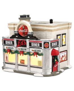 Department 56 Snow Village Eds Diner Collectible Figurine   Holiday Lane