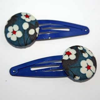 liberty fabric hair clips by nickynackynoo