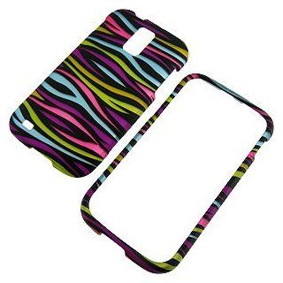 Zebra Stripes (Rainbow/Black) Protector Case for Samsung Galaxy S II (T Mobile) T989 Cell Phones & Accessories
