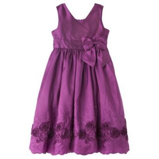 Rosenau Girls Embroiderd Dress    Purple