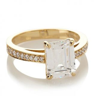 Daniel K 3.18ct Absolute™ Emerald Cut Solitaire and Pavé U Gallery R