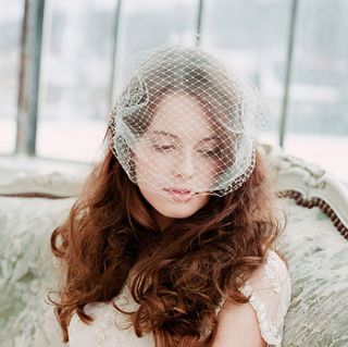 double layer full birdcage veil by lov lov