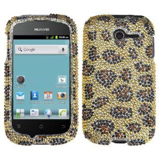 Asmyna HWM866HPCDM113NP Luxurious Dazzling Diamante Bling Case for Huawei Ascend 2   1 Pack   Retail Packaging   Leopard Skin Cell Phones & Accessories