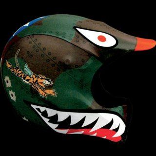 Moto Vation Racing Helmet Skinz   Green Flying Tiger 113 Automotive