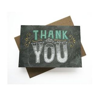 'thank you' greetings card by the happy pencil