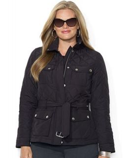 Lauren Ralph Lauren Plus Size Diamond Quilted Belted Jacket   Jackets & Blazers   Plus Sizes