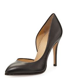 Charlotte Olympia The Lady is a Vamp Calf Nappa Leather Pump, Black