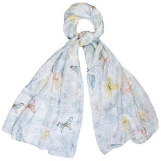 large 'butterfly' pure silk scarf by wonderland boutique