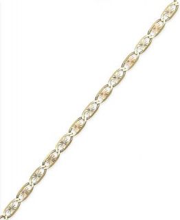Tri Tone Valentina Chain Bracelet in 14k Gold   Bracelets   Jewelry & Watches