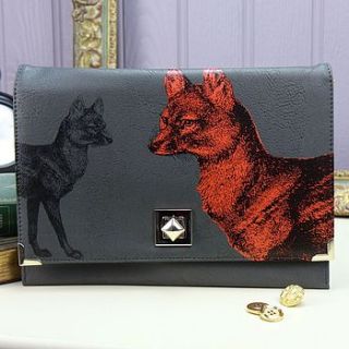 heritage and harlequin fox clutch by lisa angel homeware and gifts
