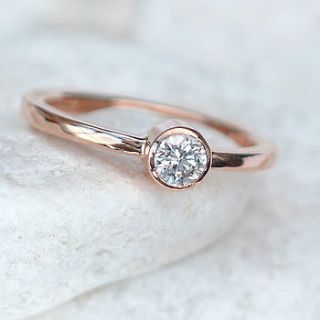 diamond engagement ring in 18ct rose gold by lilia nash jewellery