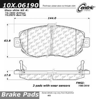 Centric Parts, 105.06190, PosiQuiet Ceramic Pads Automotive