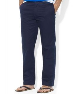Polo Ralph Lauren Core Pants, Flat Front Straight Fit 5 Pocket Chino Pants   Pants   Men