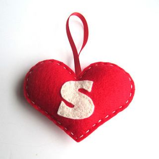 personalised felt love letter heart by ilovehearts