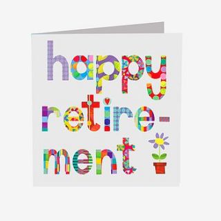 sparkly retirement card by square card co