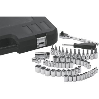 Klutch Mechanic's Socket Set — 57-Pc., 1/4in. & 3/8in. Drive  Multi Drive   Specialty Sets