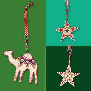 colour camel stars hanging decoration by roelofs & rubens