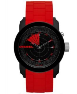 Diesel Watch, Red Silicone Strap 48x43mm DZ1351   Watches   Jewelry & Watches